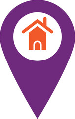 Home Location Vector Icon Design Illustration