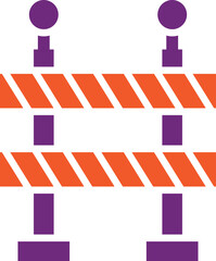 Road barrier Vector Icon Design Illustration