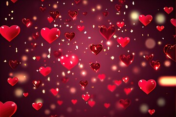 St Valentines Day - love, hearts, and romance are in the air on Valentine's Day. This American holiday celebrates love, and this generative AI image has all the hearts you desire