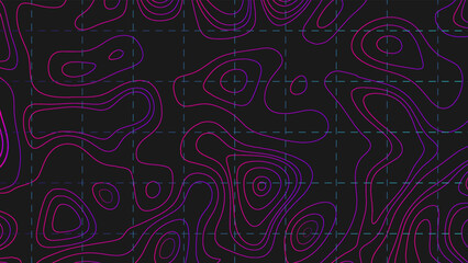 Topographic map background. Line topography map contour background, geographic grid. Abstract illustration.