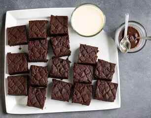 chocolate brownie cake with nuts
