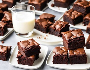 chocolate brownie cake with nuts
