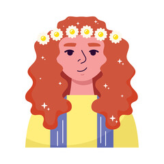 young girl hippie style