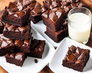 chocolate brownie cake with nuts
