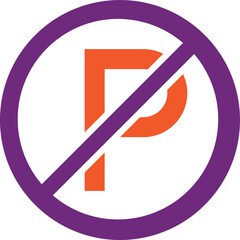 No parking Vector Icon Design Illustration