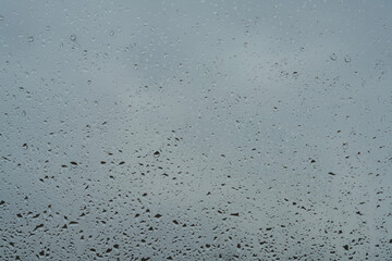 Raindrops on the glass