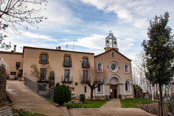 Fototapeta na wymiar Santuari de la Mare de Déu de la Salut, Santuario de la Virgen de la Salud, Terrades, Girona, Cataluña, España