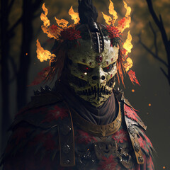 Fototapeta premium Japanese Red Samurai