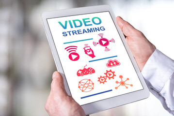 Video streaming concept on a tablet