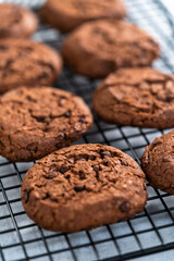 Double chocolate chip cookies