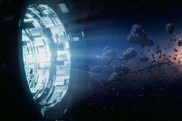 Raumschiff - Raumstation - Weltall © m.mphoto