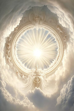 celestial heavens background with clouds, Generative Ai
