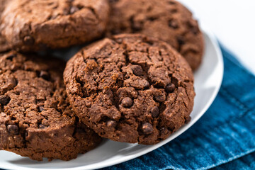 Double chocolate chip cookies