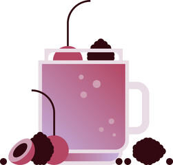 A glass of berry smoothie. Healthy diet.