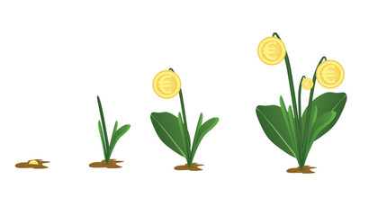 Invest growth concept. vector illustration