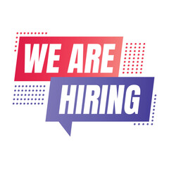 We are hiring join us announcement, Job vacancy join our team sign