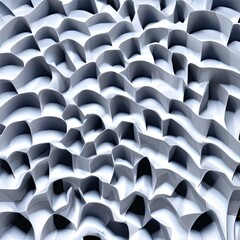 Parametric style white 3d shape background - generative ai