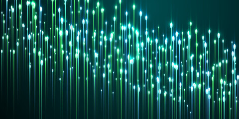 Futuristic vertical line streams data flows