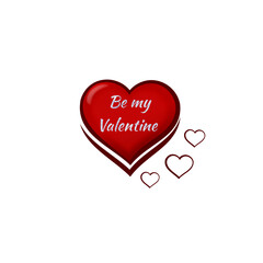 red heart, Be my Valentine