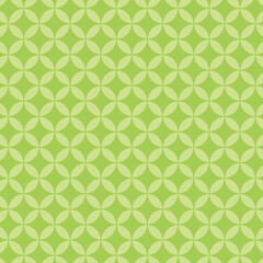 花七宝模様　緑&times;緑