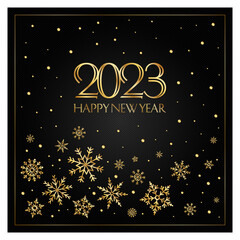 Fototapeta na wymiar happy new year 2023 greeting card vector illustration