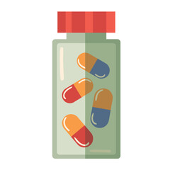 capsules medicine in bottle