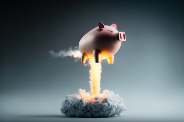 Personal saving take off, Generative AI illustration