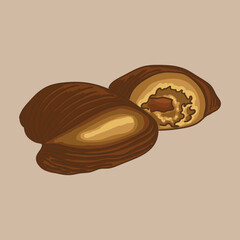 Sfogliatella is a filled shell-shaped pastry. Traditional Italian pastries