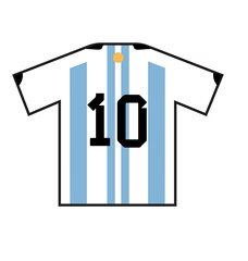 Camiseta selección argentina campeón del mundo. Número 10 (diez). Remera fútbol mundial. - obrazy, fototapety, plakaty