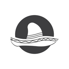 Simple hat  vector design logo icon