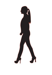 Fototapeta premium silhouette of a woman