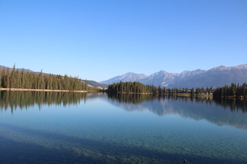 lake in the morning, Jasper National Park, Alberta