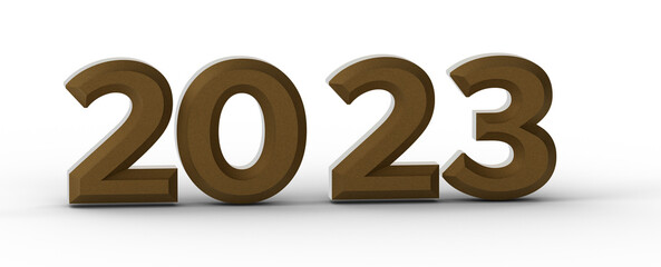 Typography design of 2023 with welcome 2023 concept design.