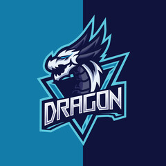 Dragon Head esport logo design © Ari
