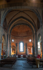 Fototapeta na wymiar Inside Sacra of Saint Michele (Sacra di San Michele) , Italy, Piedmont