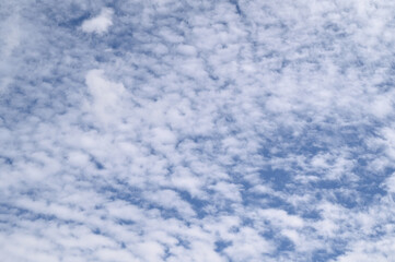 Cirrocumulus sur fond de ciel bleu