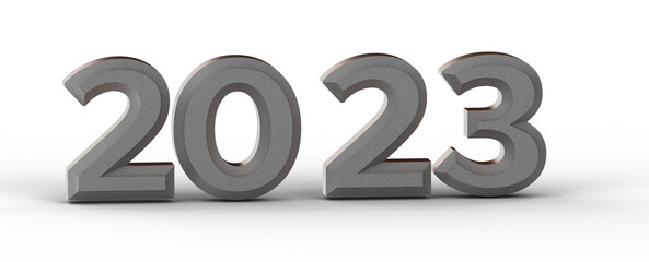 Typography design of 2023 with welcome 2023 concept design.
