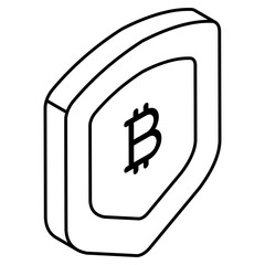 An icon design of bitcoin security 