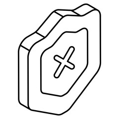 Perfect design icon of no security 