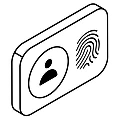 A modern design icon of I'd card