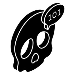 An icon design of binary data hacking 