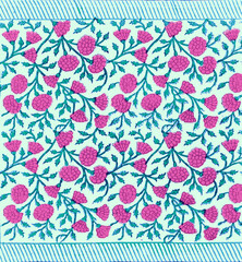 Ajrakh Pattern and block print, batik print napkin digital printing textile design