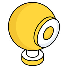 A modern technology icon of webcam