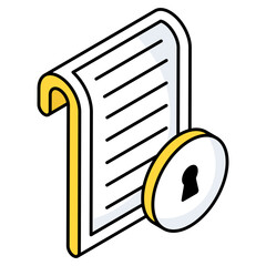 An icon design of secure file