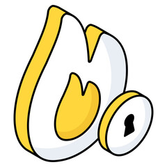 Modern design icon of fire security 