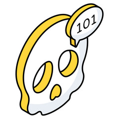 An icon design of binary data hacking 