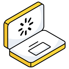 Unique design icon of laptop loading 