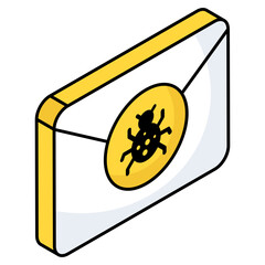 An icon design of mail bug 