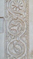 fragment of the facade of the church