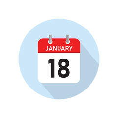 January 18 Concept Design. Vector Illustration.